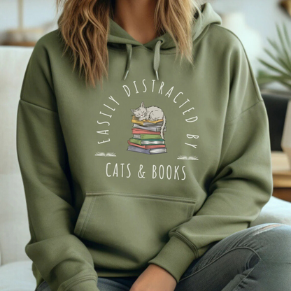 Cats & Books Hoodie V2