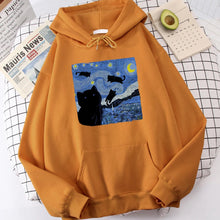 Lade das Bild in den Galerie-Viewer, Starry Cat Night Hoodie
