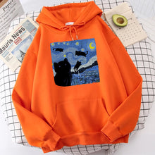 Lade das Bild in den Galerie-Viewer, Starry Cat Night Hoodie
