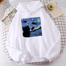 Lade das Bild in den Galerie-Viewer, Starry Cat Night Hoodie
