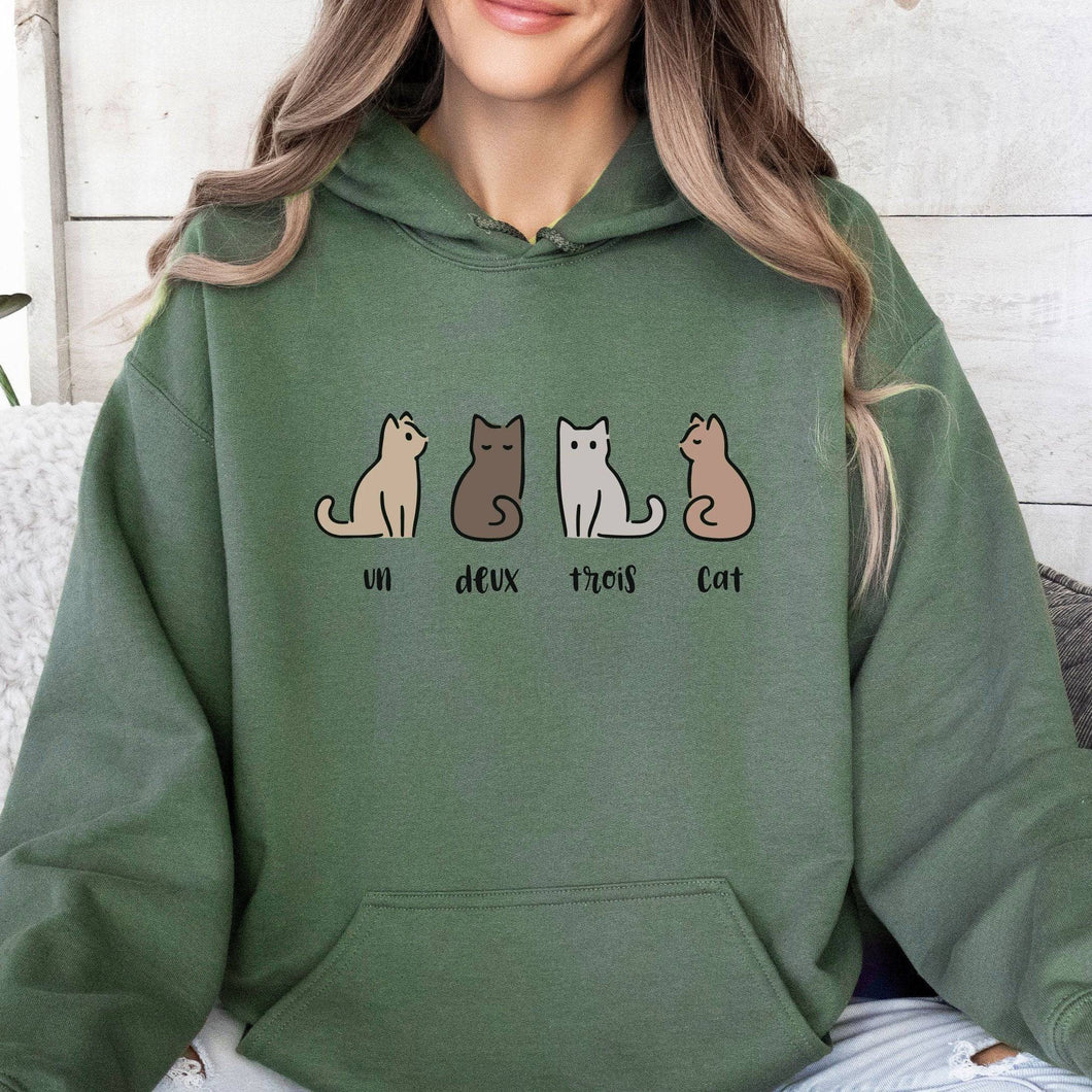 Un Deux Trois Cat Hoodie