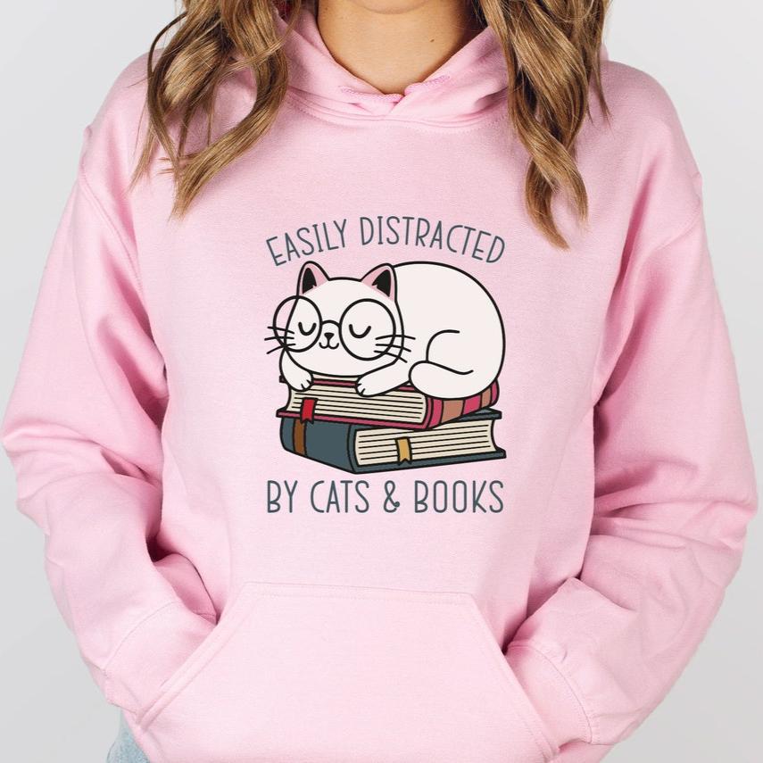 Cats & Books Hoodie