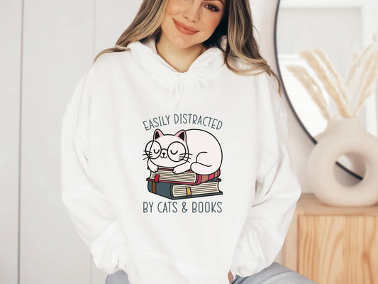 Cats & Books Hoodie