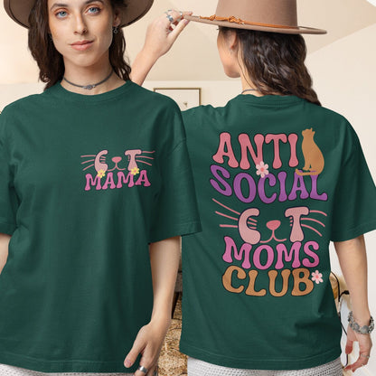 Anti Social Cat Mom Club T-Shirt