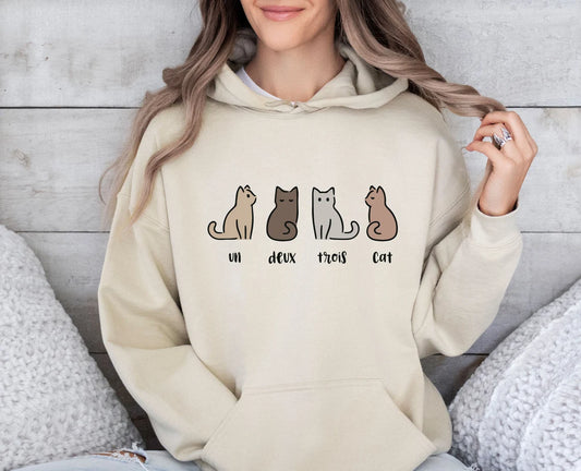 Un Deux Trois Cat Hoodie