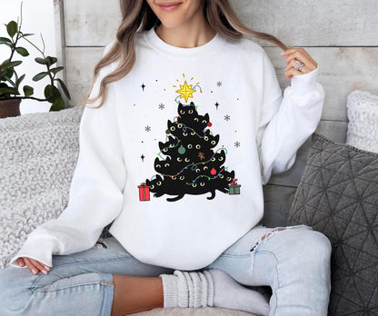 Black Cat Christmas Sweater