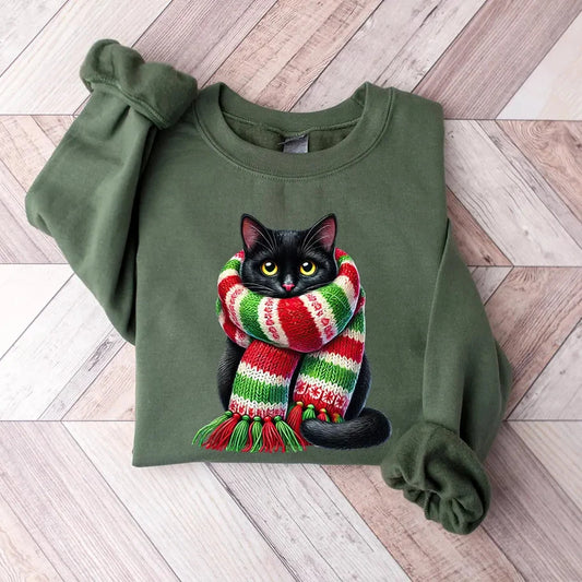 Scarf Car Christmas Sweatshirt