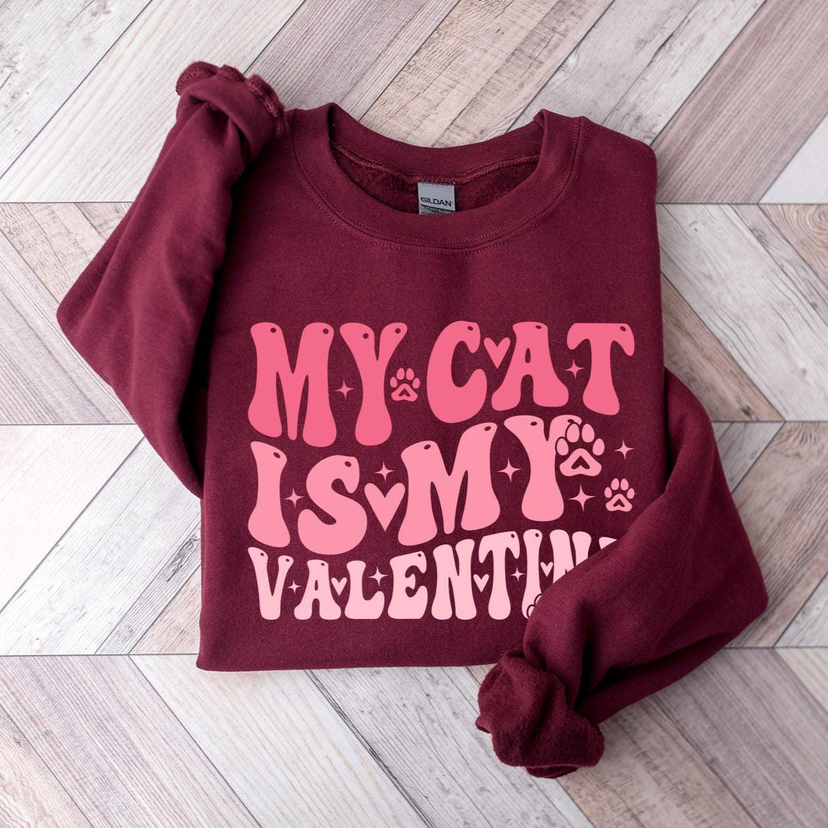 My Cat Is My Valentine Sweater