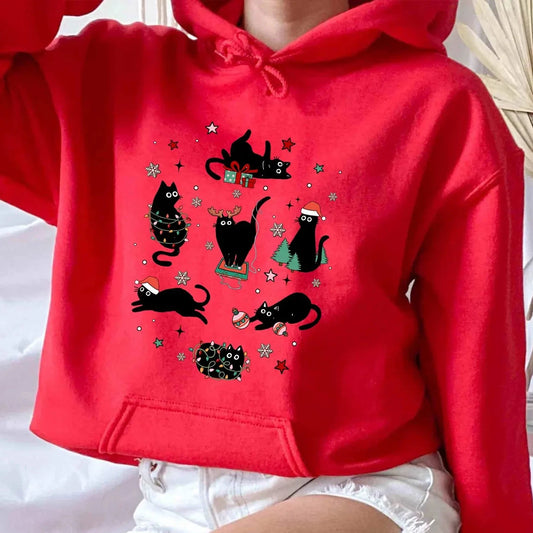 Christmas Cat Hoodie